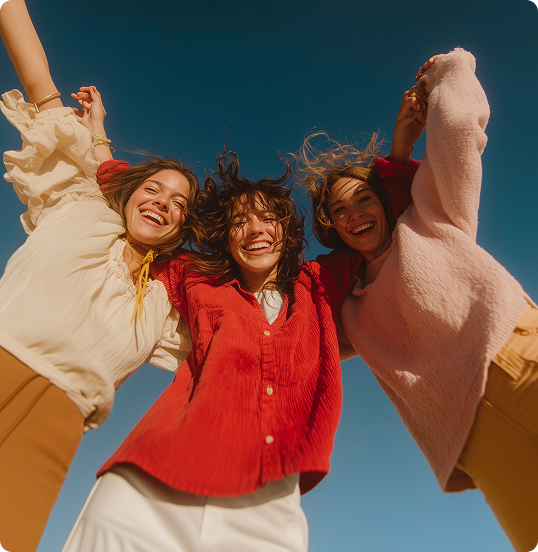 Happy partners enjoying success together